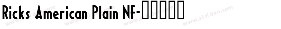 Ricks American Plain NF字体转换